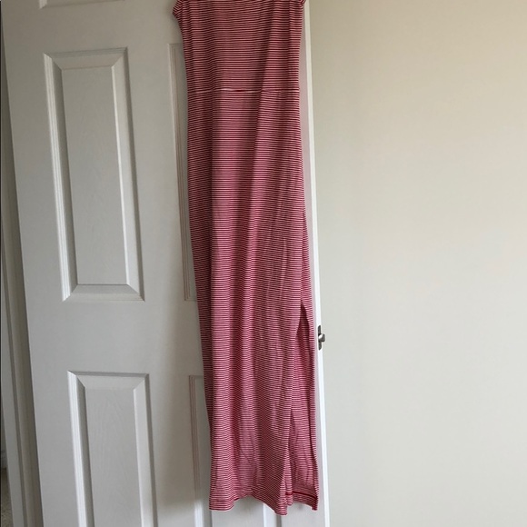 Red and White Striped Maxi Dress - Picture 3 of 6